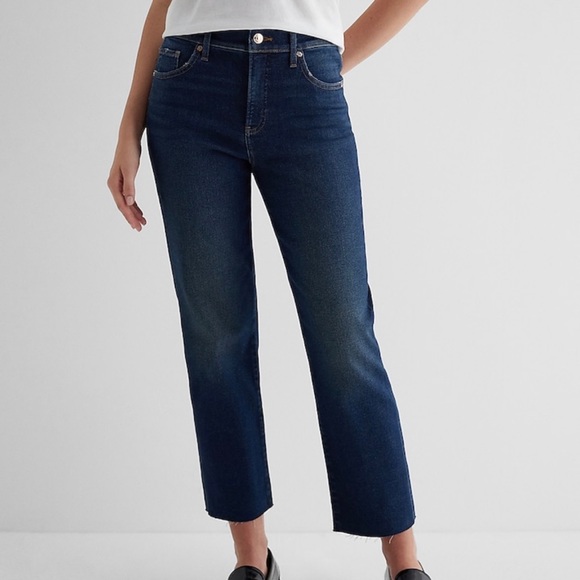 Express Super High Rise Straight Jean - Picture 2 of 4